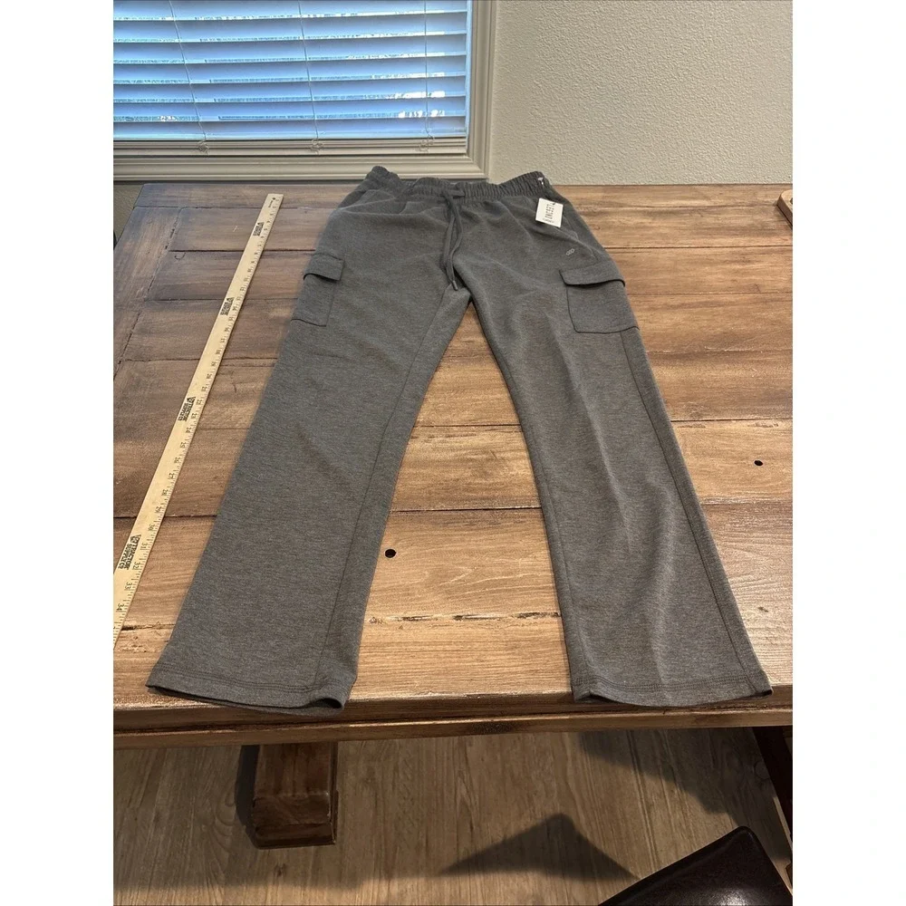 LEG3ND Mens Cargo Sweatpants Black Heather joggers Size M NEW